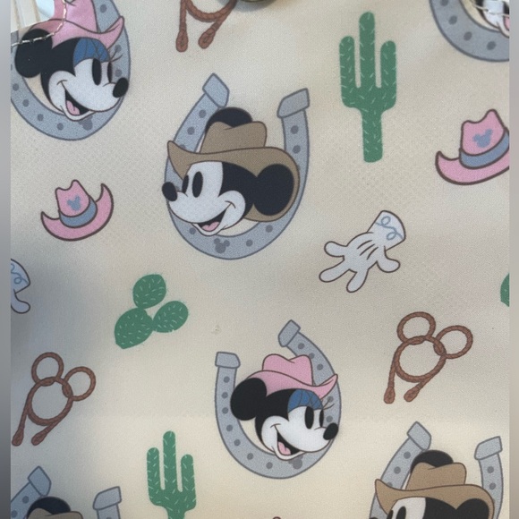 DISNEY Loungefly Western Mickey & Minnie Fringe Crossbody Bag - Picture 5 of 6